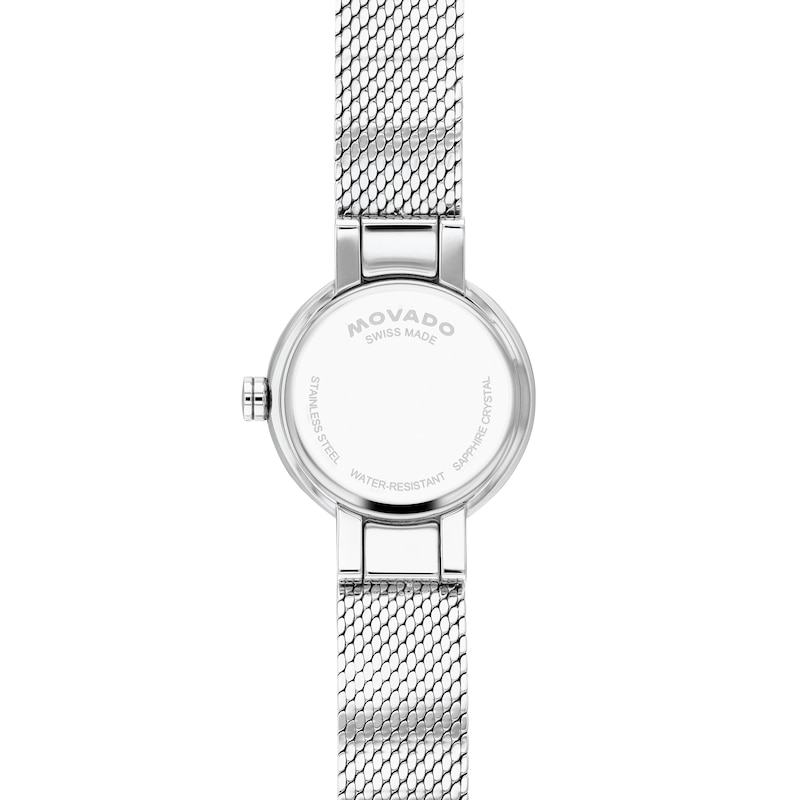 Main Image 3 of Ladies' Movado Museum Velura Mini Stainless Steel Watch with Silver-Tone Dial (Model: 0607855)
