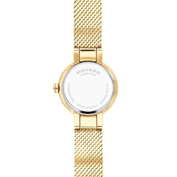 Ladies' Movado Museum Velura Mini Gold-Tone PVD Stainless Steel Watch with Gold-Tone Dial (Model: 0607864)