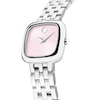 Thumbnail Image 2 of Ladies' Movado Museum Mini Cushion Stainless Steel Watch with Pink Dial (Model: 0608092)
