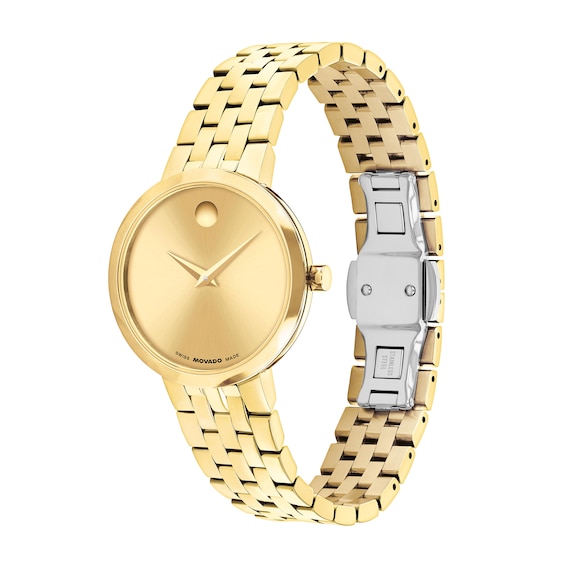 Ladies' Movado Museum Classic Gold-Tone PVD Stainless Steel Watch with Gold-Tone Dial (Model: 0608009)