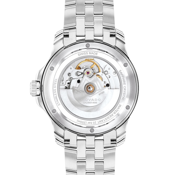 Men's Movado Series 800 Stainless Steel Automatic Watch with Blue Dial (Model: 2600197)