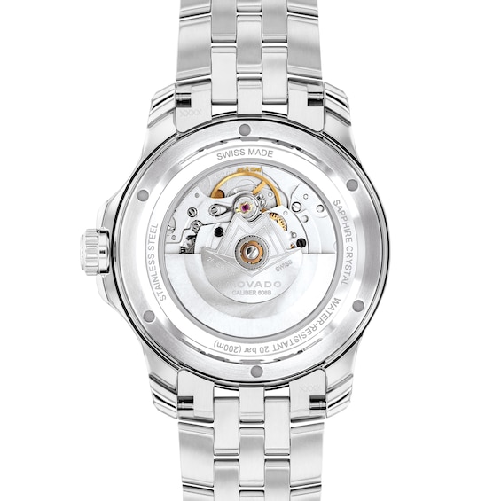 Men's Movado Series 800 Stainless Steel Watch with Green Dial (Model: 2600198)