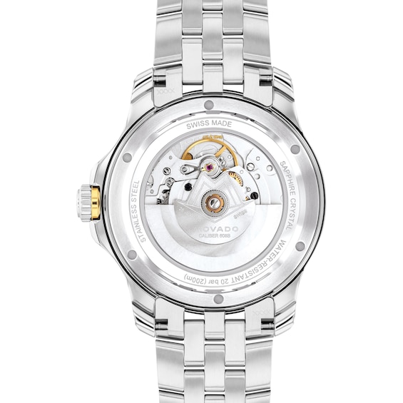 Men's Movado Series 800 Gold-Tone PVD and Stainless Steel Watch with Black Dial (Model: 2600199)