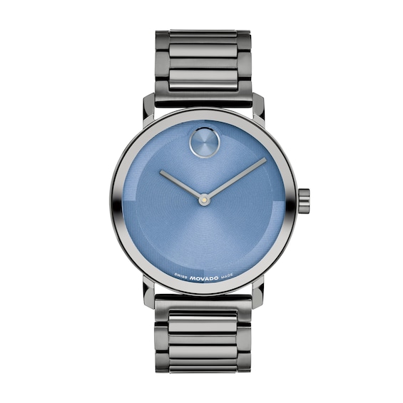 Men's Movado Bold Evolution 2.0 Gray IP Stainless Steel Watch with Blue Dial (Model: 3601422)