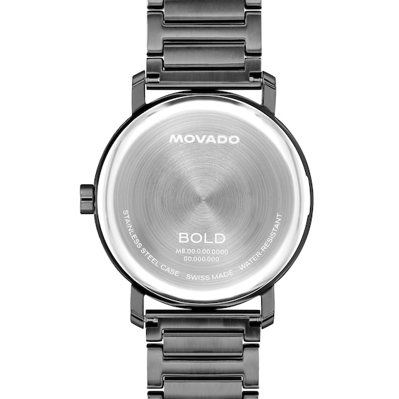 Men's Movado Bold Evolution 2.0 Gray IP Stainless Steel Watch with Blue Dial (Model: 3601422)