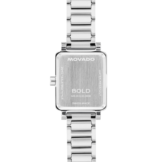 Ladies' Movado Bold® Evolution 2.0 Mini Stainless Steel Watch with Pink Dial (Model: 3601325)