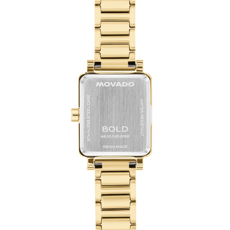 Main Image 3 of Ladies' Movado Bold® Evolution 2.0 Mini Gold-Tone IP Stainless Steel Watch with White Dial (Model: 3601328)