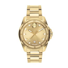 Men's Movado Bold® Verso S Gold-Tone IP Stainless Steel Watch with Gold-Tone Dial (Model: 3601392)