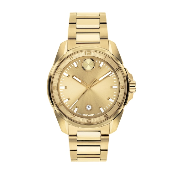 Men's Movado Bold® Verso S Gold-Tone IP Stainless Steel Watch with Gold-Tone Dial (Model: 3601392)