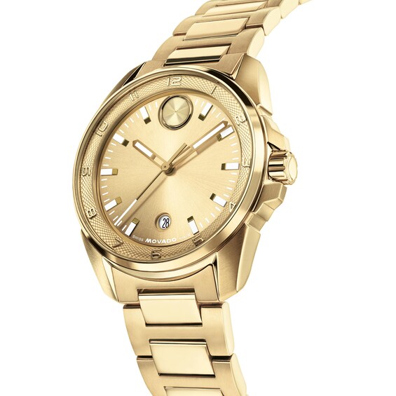 Men's Movado Bold® Verso S Gold-Tone IP Stainless Steel Watch with Gold-Tone Dial (Model: 3601392)