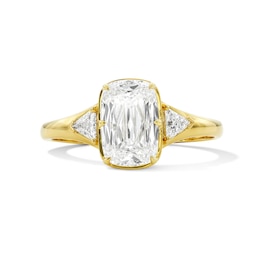 2-1/5 CT. T.W. Modified Cushion and Trillion-Cut Certified Lab-Grown Diamond Engagement Ring in 14K Gold (F/VS2)