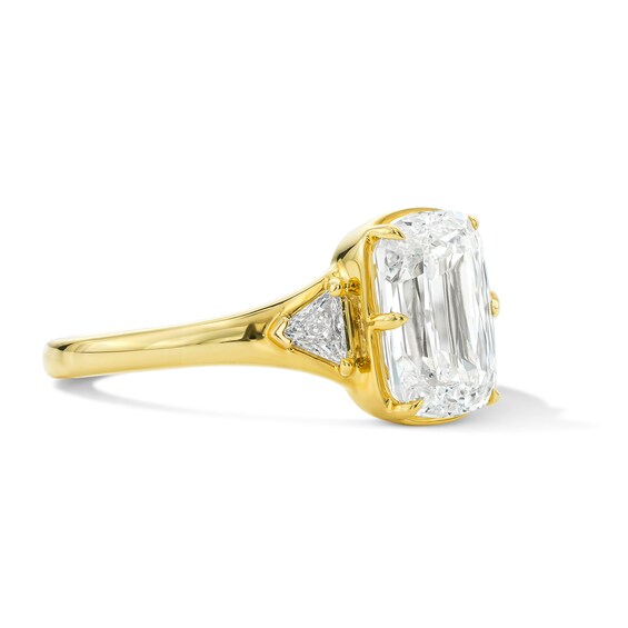 2-1/5 CT. T.w. Modified Cushion and Trillion-Cut Certified Lab-Grown Diamond Engagement Ring in 14K Gold (F/Vs2)