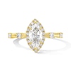 Thumbnail Image 1 of Modern Reflection 1 CT. T.W. Marquise-Cut Certified Lab-Grown Diamond Frame Engagement Ring in 14K Gold (F/VS2)