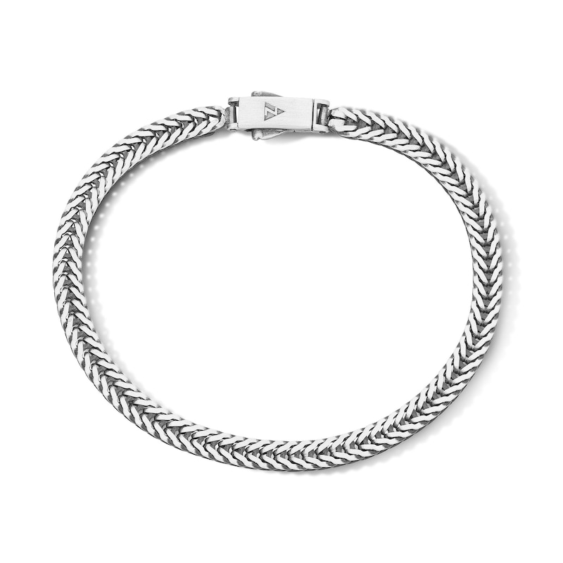 Main Image 1 of 4.4mm Oxidized Foxtail Chain Bracelet in Solid Sterling Silver - 8"