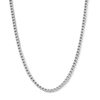 Thumbnail Image 1 of 3.84mm Oxidized Box Chain Necklace in Solid Sterling Silver - 22"