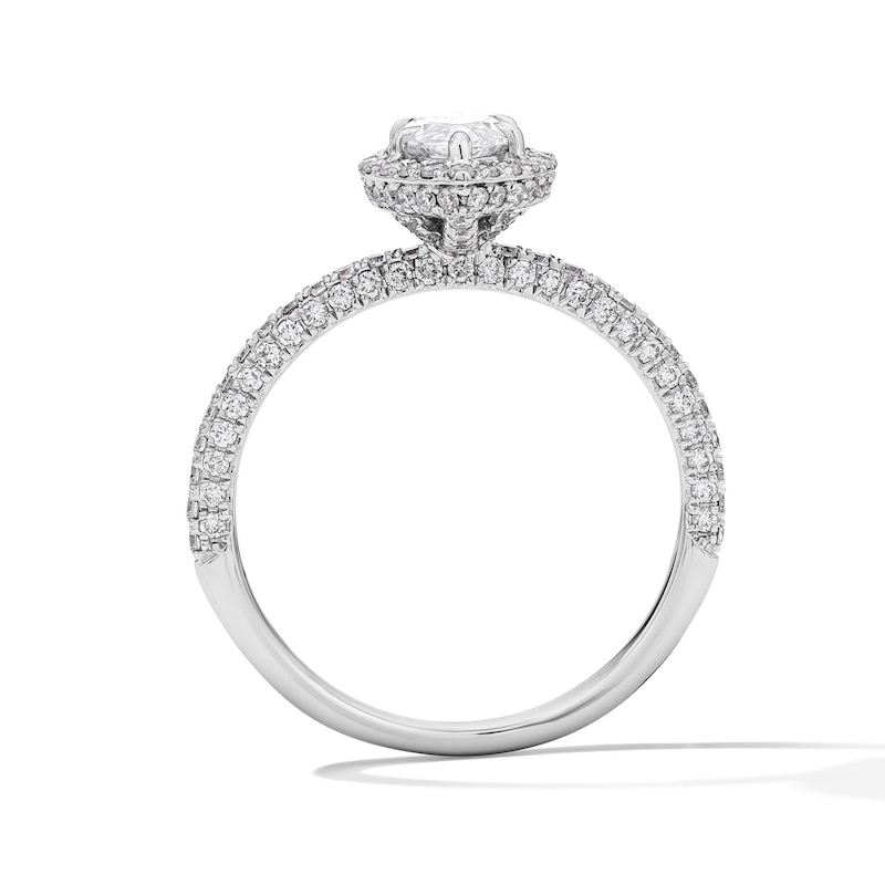 Main Image 3 of Grand Firework 1-3/8 CT. T.W. Marquise-Cut Certified Lab-Grown Diamond Frame Engagement Ring in 14K White Gold (F/VS2)