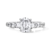 Thumbnail Image 1 of Classic Harmony 1-3/4 CT. T.W. Oval Certified Diamond Engagement Ring in 14K White Gold (G/I1, H/I1)