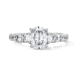 Classic Harmony 1-3/4 CT. T.W. Oval Certified Diamond Engagement Ring in 14K White Gold (G/I1, H/I1)