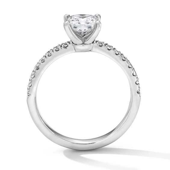 Classic Heirloom 1-1/4 CT. T.w. Princess-Cut Certified Diamond Engagement Ring in 14K White Gold (G/I1, H/I1)