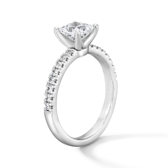 Classic Heirloom 1-1/4 CT. T.w. Princess-Cut Certified Diamond Engagement Ring in 14K White Gold (G/I1, H/I1)