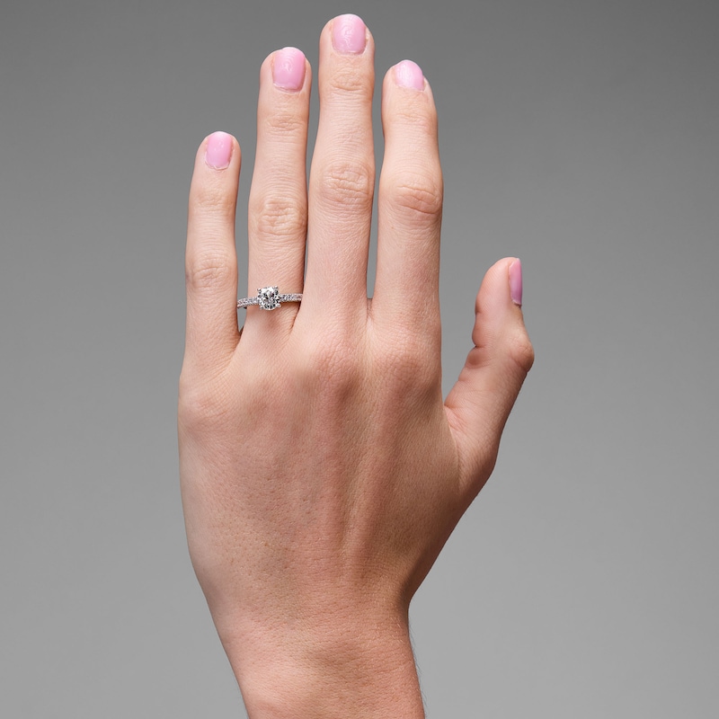 Main Image 2 of Classic Heirloom 1-1/4 CT. T.W. Certified Diamond Ring in 14K White Gold (G/I1, H/I1)