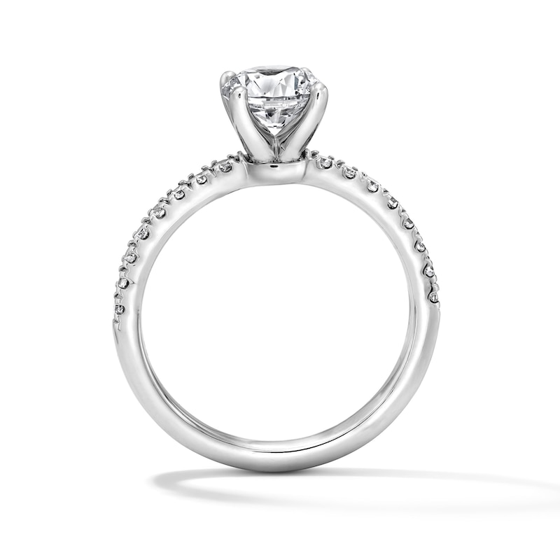Main Image 3 of Classic Heirloom 1-1/4 CT. T.W. Certified Diamond Ring in 14K White Gold (G/I1, H/I1)
