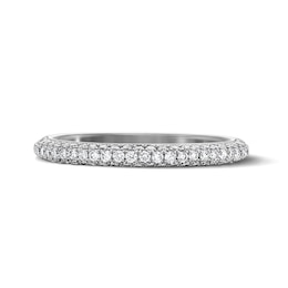 5/8 CT. T.W. Lab-Grown Diamond Pavé Anniversary Band in 14K White Gold (F/VS2)