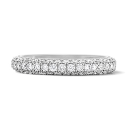 3/4 CT. T.W. Lab-Grown Diamond Pavé Band in 14K White Gold (F/VS2)