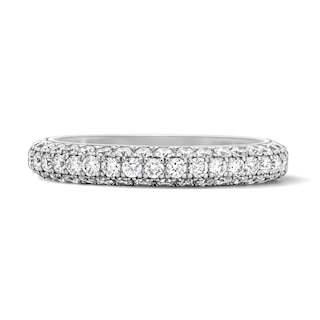 3/4 CT. T.W. Lab-Grown Diamond Pavé Band in 14K White Gold (F/VS2)