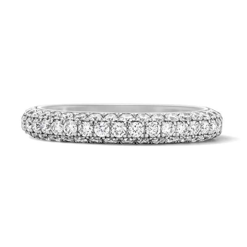 Main Image 1 of 3/4 CT. T.W. Lab-Grown Diamond Pavé Band in 14K White Gold (F/VS2)