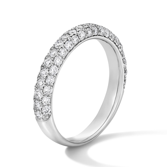 3/4 CT. T.w. Lab-Grown Diamond Pavé Band in 14K White Gold (F/Vs2)