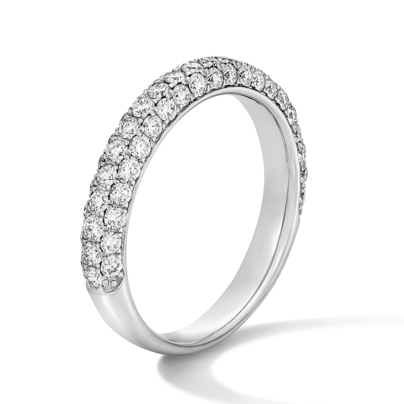 Main Image 3 of 3/4 CT. T.W. Lab-Grown Diamond Pavé Band in 14K White Gold (F/VS2)