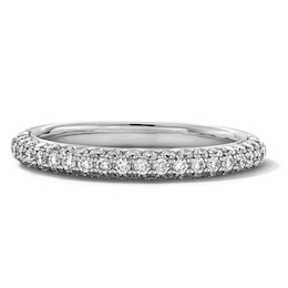 Grand Firework 3/8 CT. T.W. Lab-Grown Diamond Pavé Band in 14K White Gold (F/VS2)