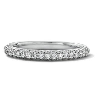 Grand Firework 3/8 CT. T.W. Lab-Grown Diamond Pavé Band in 14K White Gold (F/VS2)