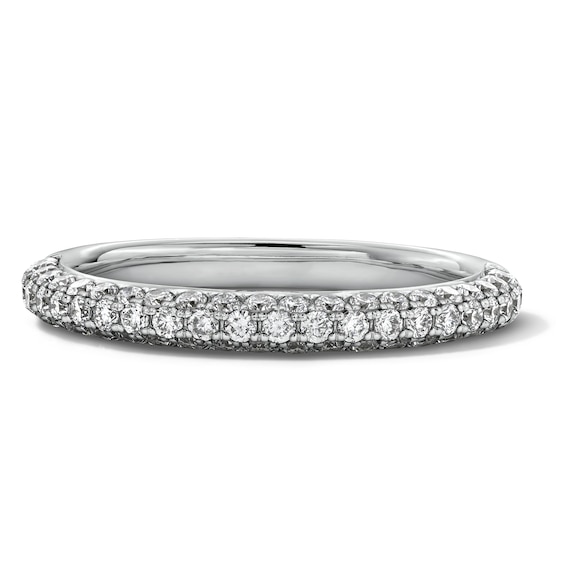 Grand Firework 3/8 CT. T.w. Lab-Grown Diamond Pavé Band in 14K White Gold (F/Vs2)