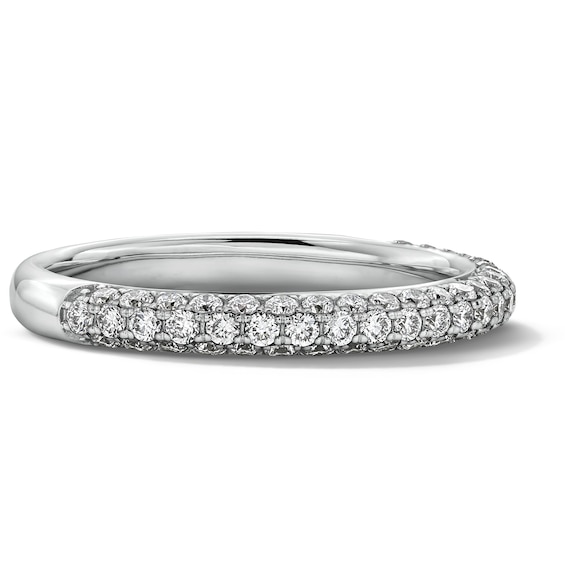 Grand Firework 3/8 CT. T.w. Lab-Grown Diamond Pavé Band in 14K White Gold (F/Vs2)