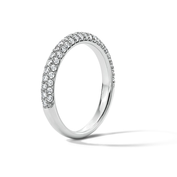 Grand Firework 3/8 CT. T.w. Lab-Grown Diamond Pavé Band in 14K White Gold (F/Vs2)