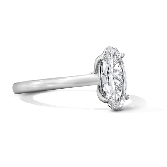 1-1/2 CT. T.w. Moval-Cut Certified Lab-Grown Diamond Solitaire Engagement Ring in 14K White Gold (F/Vs2)