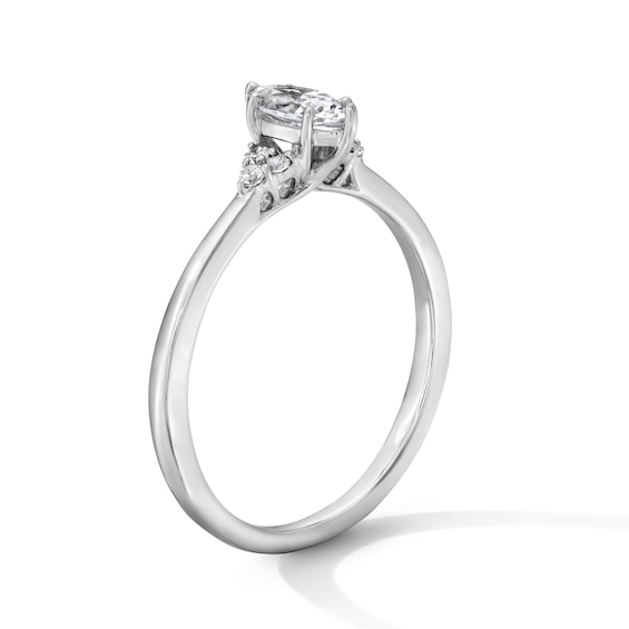 3/8 CT. T.w. Marquise-Cut Certified Lab-Grown Diamond Promise Ring in Sterling Silver (F/Vs2)