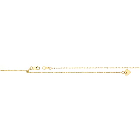 1.0mm Singapore Chain Necklace in Solid 10K Gold - 22"
