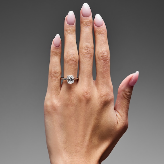 2 CT. T.w. Elongated Cushion-Cut Certified Lab-Grown Diamond Solitaire Engagement Ring in 14K White Gold (F/Vs2)