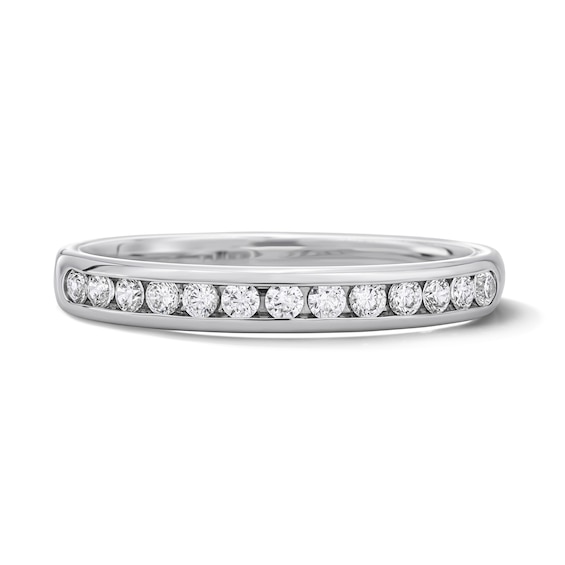 1/4 CT. T.w. Lab-Grown Diamond Channel Anniversary Band in 14K White Gold (F/Vs2)