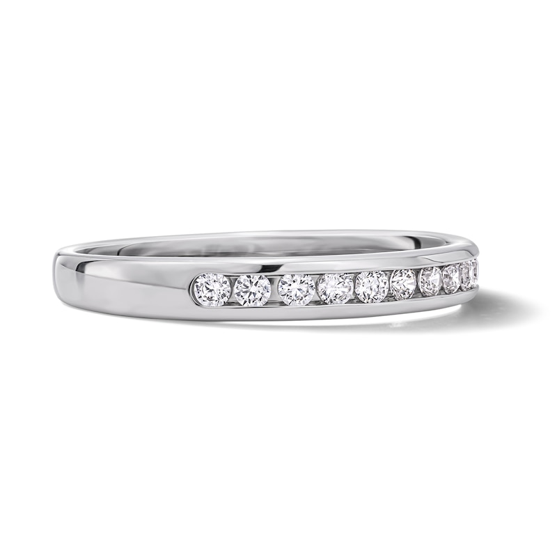 Main Image 4 of 1/4 CT. T.W. Lab-Grown Diamond Channel Anniversary Band in 14K White Gold (F/VS2)