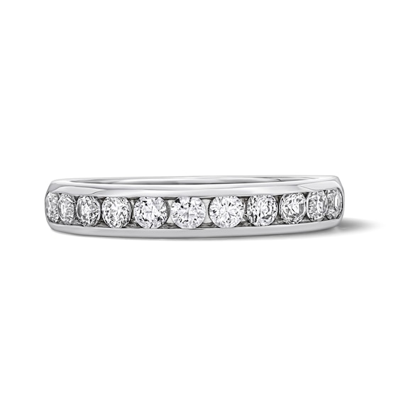 1/2 CT. T.w. Lab-Grown Diamond Channel Anniversary Band in 14K White Gold (F/Vs2)