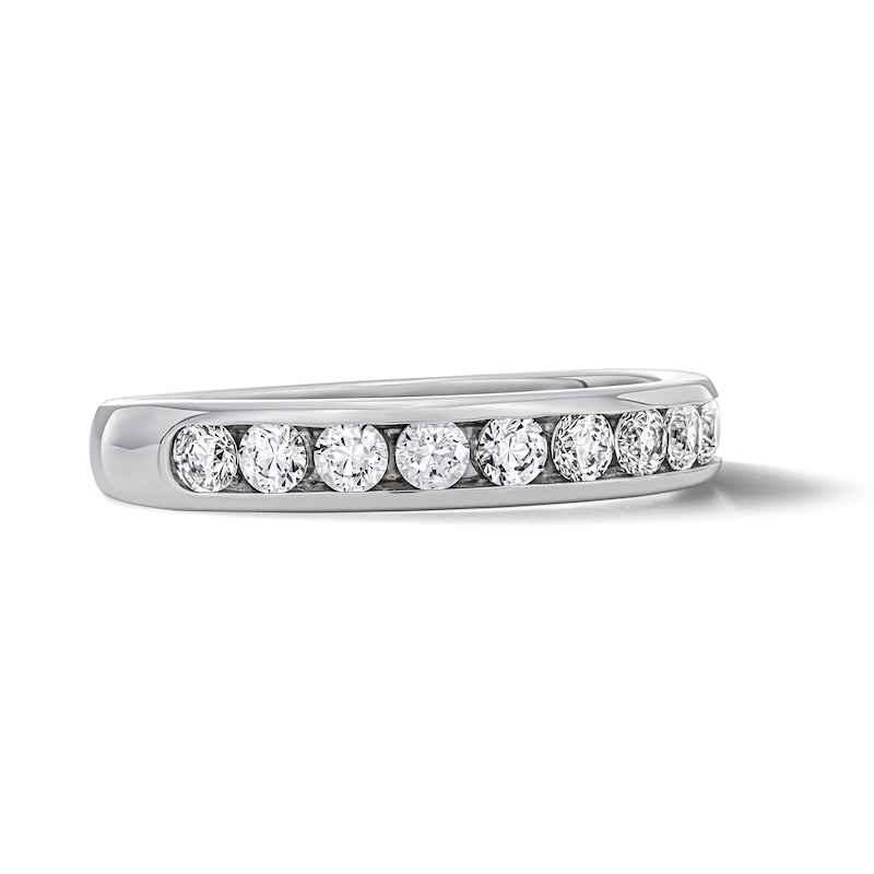 Main Image 4 of 1/2 CT. T.W. Lab-Grown Diamond Channel Anniversary Band in 14K White Gold (F/VS2)