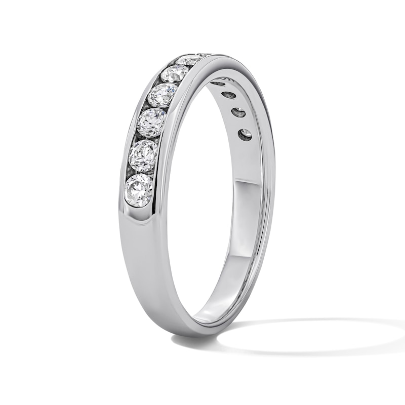 Main Image 5 of 1/2 CT. T.W. Lab-Grown Diamond Channel Anniversary Band in 14K White Gold (F/VS2)