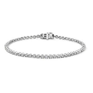 2 CT. T.W. Diamond Tennis Bracelet in 10K White Gold - 7.0"