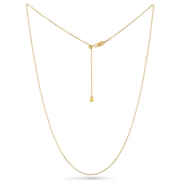 1.2mm Diamond-Cut Cable Chain Necklace in Solid 10K Gold - 22"