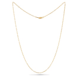 1.8mm Paper Clip Chain Necklace in Solid 10K Gold - 20"