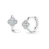 Thumbnail Image 1 of 1/2 CT. T.W. Princess-Cut and Oval Lab-Grown Diamond Clover Hoop Earrings in Sterling Silver (F/VS2)